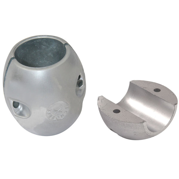 A pair of Tecnoseal X6 Shaft Anodes - Zinc - 1-3/8" Shaft Diameter with holes on them.