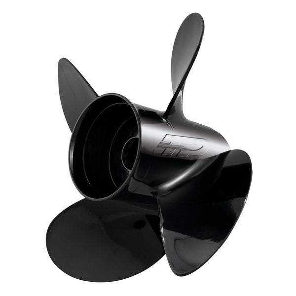 A Turning Point Hustler - Left Hand - Aluminum Propeller - LE-1421-4L - 4-Blade - 14" x 21 Pitch on a white background.