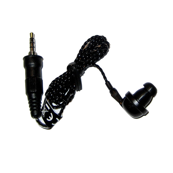 A black Standard Horizon Earphone f/SSM-14 with a cord attached to it.