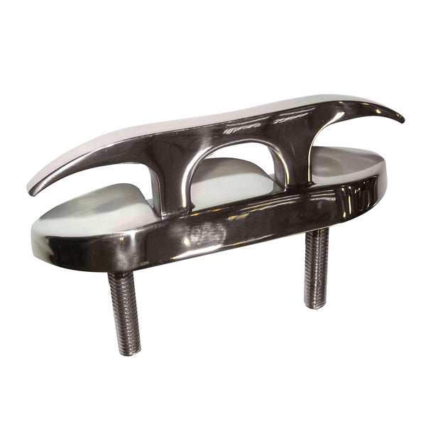 A Whitecap Folding Cleat - Stainless Steel Studded - 4-1/2" with a hook on it.