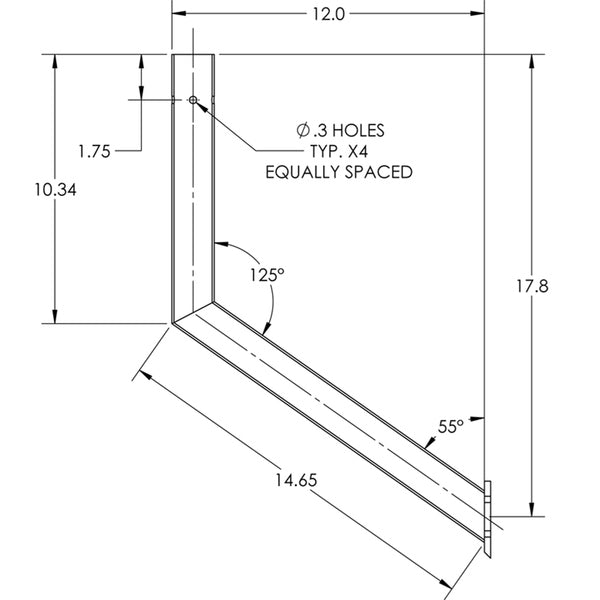 A TACO Stainless Steel Table Column handle on a white background.