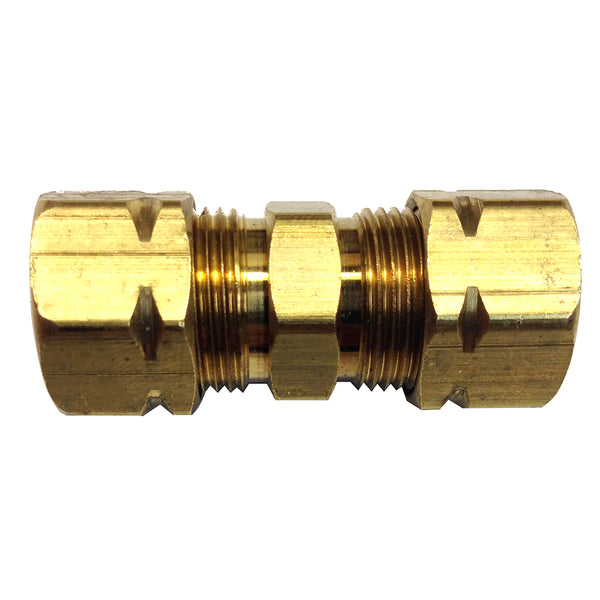 A Uflex Union 3/8" Compression fitting with a threaded end.