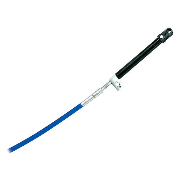 A high performance, Uflex MACH Series High Efficiency &amp; Flexibility Engine Control Cable - Mercury Gen II - 16' tool with a handle on a white background.