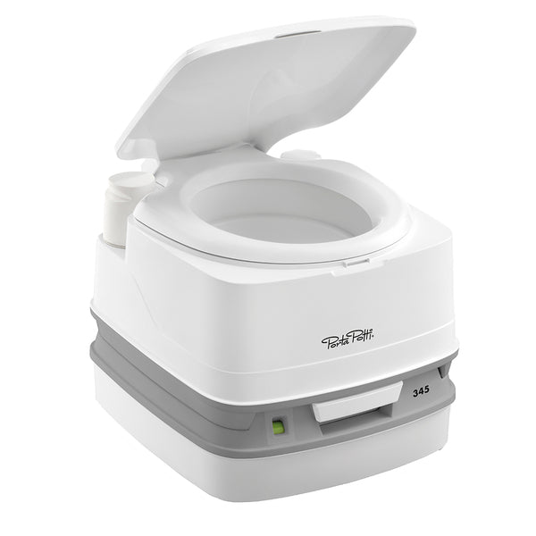 A Thetford Porta Potti 345 Marine Toilet on a white background.