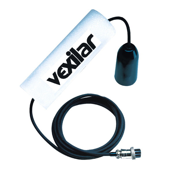 A Vexilar 19 Ice Ducer Transducer antenna with a cable attached to it.