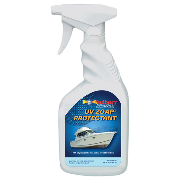 A bottle of Sudbury UV Zoap Protectant - 32oz on a white background.