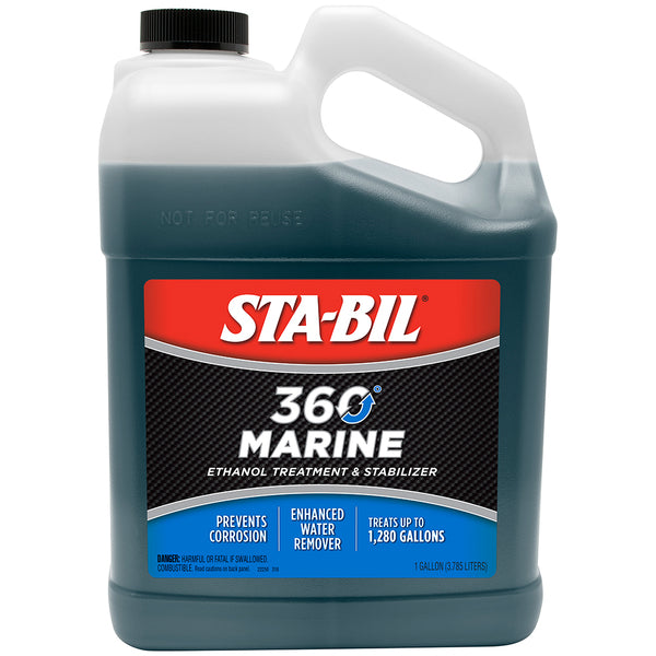 A STA-BIL 360 Marine - 1 Gallon on a white background.