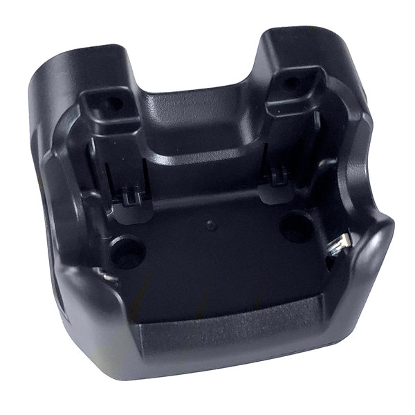 A black plastic holder for the Standard Horizon Charge Cradle f/HX40.