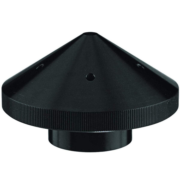 A black plastic cone on a white background featuring a T-H Marine G-Force ELIMINATOR Trolling Motor Black Prop Nut f/Minn Kota 35-70 Trolling Motor.