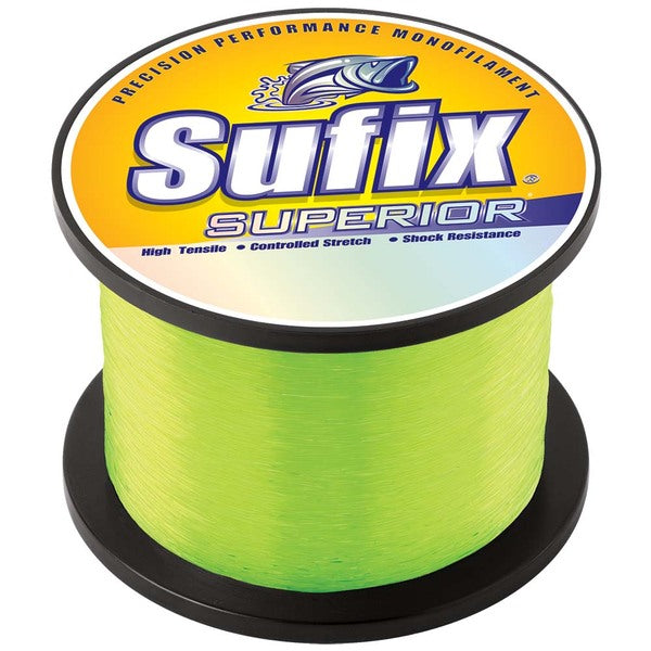 Experience the ultimate fishing line with our Sufix Superior Hi-Vis Yellow Monofilament - 60lb - 1825 yds. This high-performing line is designed to handle the toughest catches, boasting a remarkable 60lb strength and an