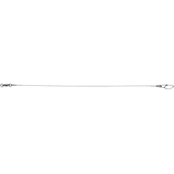 A VMC Titanium Leader Multi-Strand - 50lb - 6" fishing line on a white background.