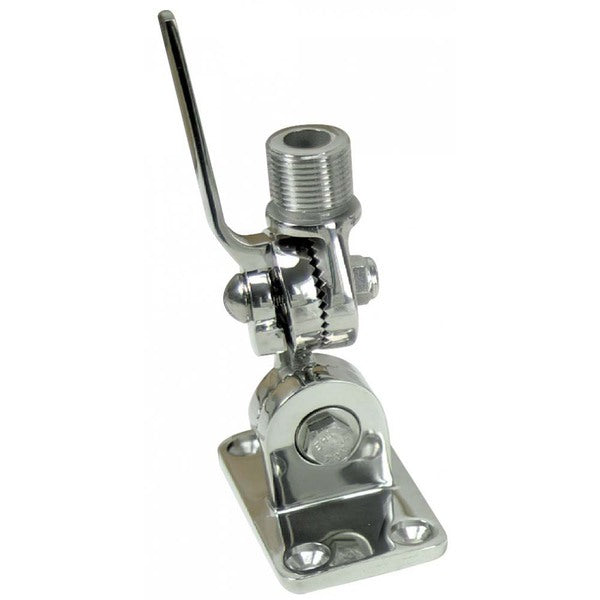 An image of a Whitecap Heavy-Duty Ratchet/Antenna Mount - 316 Stainless Steel on a white background.