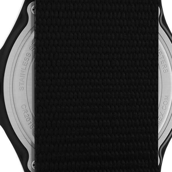 An Timex expedition acadia watch with a brown strap on a white background.
