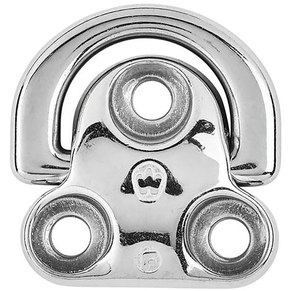 A Wichard Folding Pad Eye - Diameter 15/64" designed for fastening applications, showcased against a clean white background.