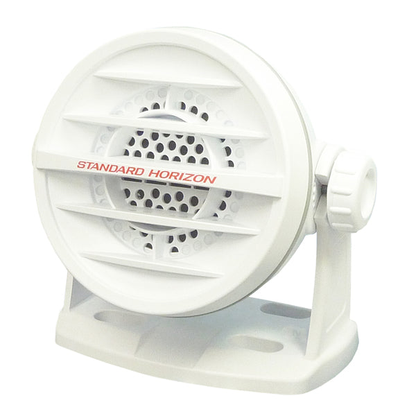 A Standard Horizon MLS-410 Fixed Mount Speaker - White on a white background.
