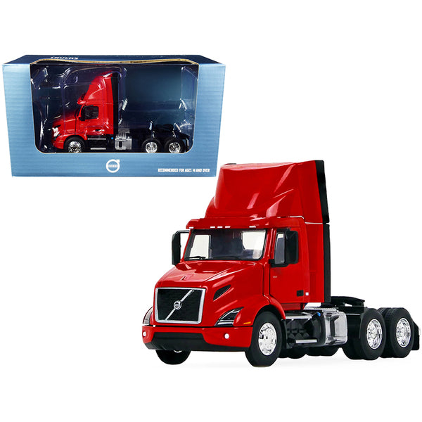 Volvo VNR 300 Day Cab with Roof Fairing Truck Tractor Crossroad Red 1/50 Diecast Model by First Gear - red - diecast model truck.