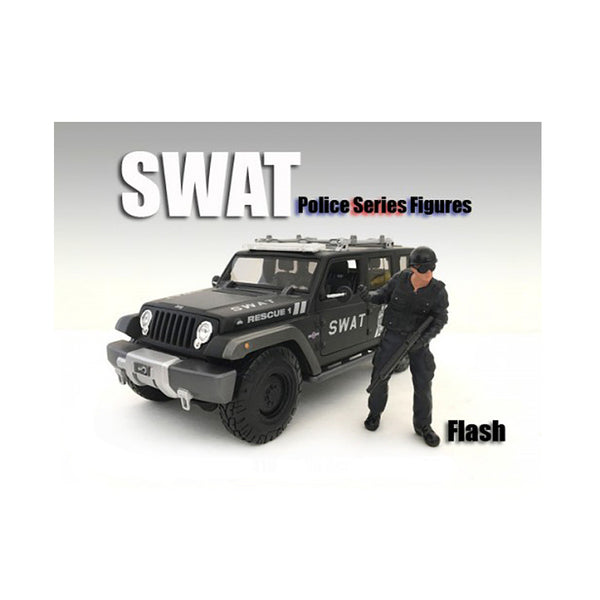 Jeep SWAT Team Flash Figure For 1:24 Scale Models by American Diorama series figures.