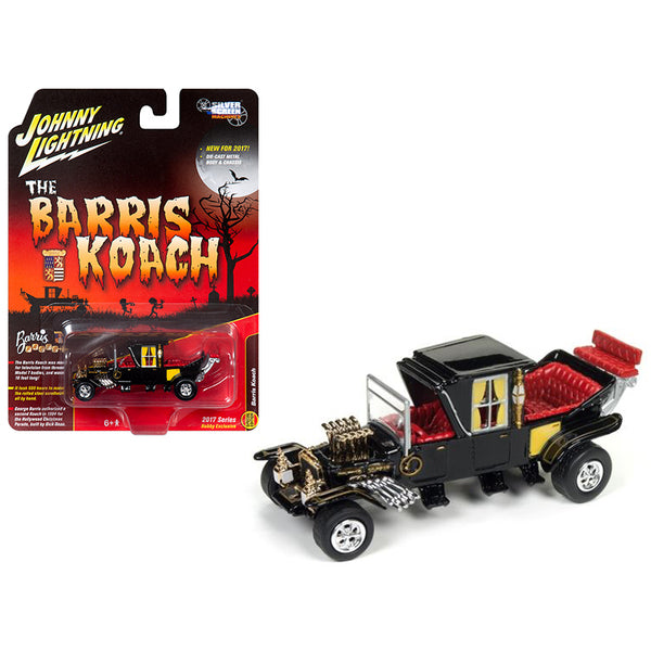 The Barris Koach "Hobby Exclusive" 1/64 Diecast Model Car by Johnny Lightning is shown in a package.