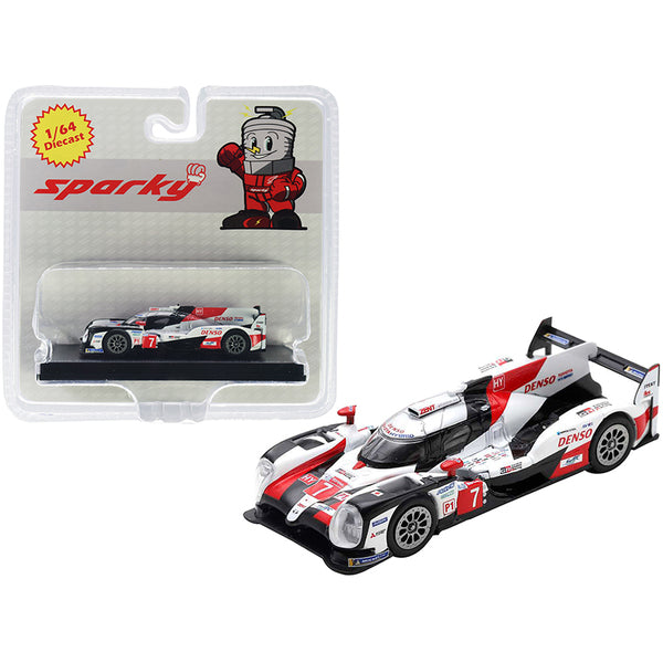 A Toyota TS050 Hybrid #7 Toyota Gazoo Racing 2nd 24 Hours of Le Mans (2019) 1/64 Diecast Model Car by Sparky in a package.