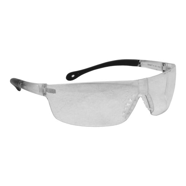 A pair of StarLite Athletic Style Safety Glasses with Rubber Nose Piece on a white background.
