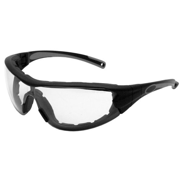 A pair of Swap Safety Glasses / Goggles - Clear Lens with an adjustable head strap.