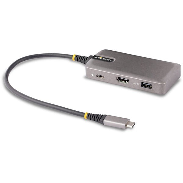 4K60Hz StarTech.com USB-C Multiport Adapter, 3-Port USB Hub, 100W Power Delivery Pass-Through, Certified Works with Chromebook