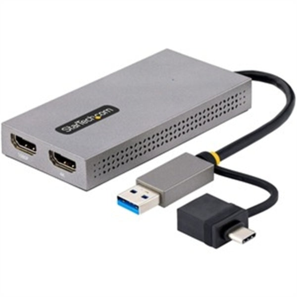 A StarTech.com USB to Dual HDMI Adapter with two usb ports.