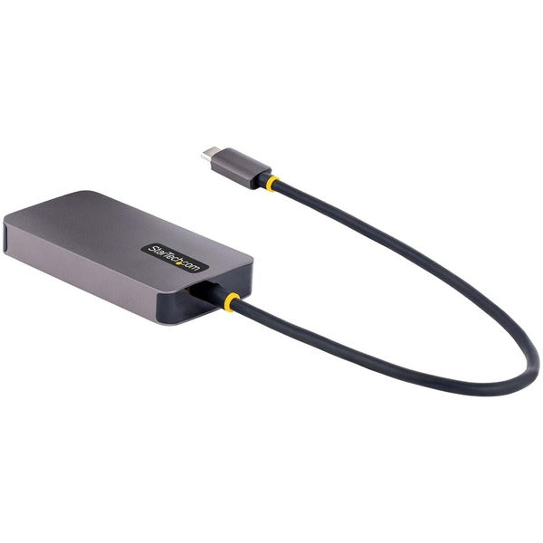 StarTech.com USB C Video Adapter, USB C to HDMI DVI VGA Adapter, 4K 60Hz, Aluminum, Video Display Adapter, USB Type C Travel Adapter.