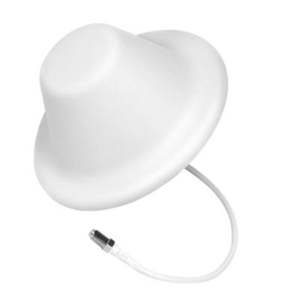 A WilsonPro 4G LTE/3G High Performance Wide-Band Dome Ceiling Antenna (F-Female) on a white background.