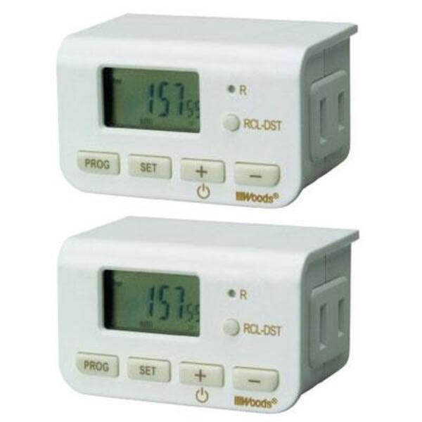 Two WW Indoor 24Hr Digit Timer 2pk on a white background.