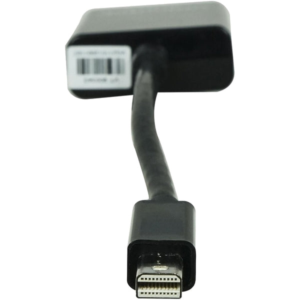 A black VisionTek Mini DisplayPort to VGA Adapter (M/F).