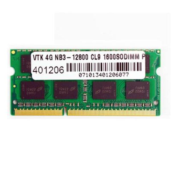 A VisionTek 4GB DDR3 1600 MHz (PC3-12800) CL9 SODIMM - Notebook on a white background.