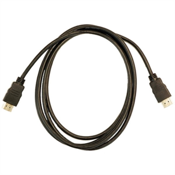 A black VisionTek HDMI 6 Foot Cable (M/M) connected to a white background.