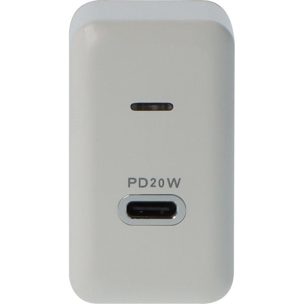 A VisionTek 20W USB-C Power Adapter on a white background.