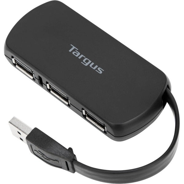 The Targus ACH114US 4-Port USB Hub is connected to a computer.