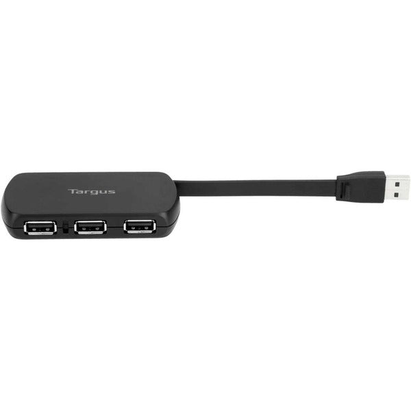 The Targus ACH114US 4-Port USB Hub is connected to a computer.