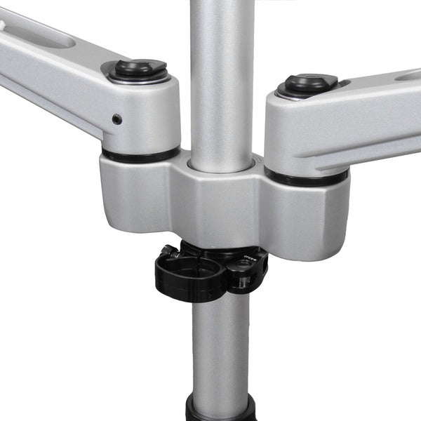 Two StarTech.com Desk Mount Dual Monitor Arms on a white background.