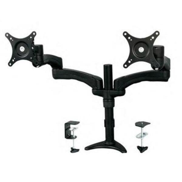 Two StarTech.com Desk Mount Dual Monitor Arms on a white background.