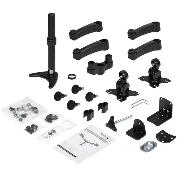 Two StarTech.com Desk Mount Dual Monitor Arms on a white background.