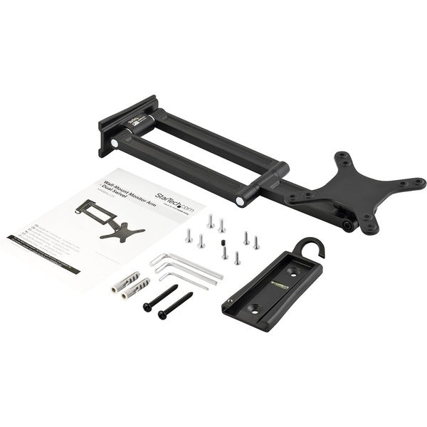 A StarTech.com Wall Mount Monitor Arm - Dual Swivel - Supports 13'' to 34'' Monitors - VESA Mount - TV Wall Mount - TV Mount with two arms.