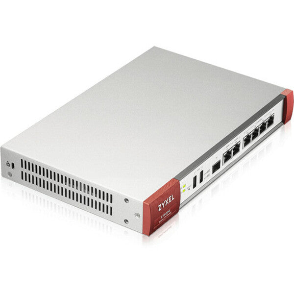 A ZYXEL ZyWALL ATP200 Network Security/Firewall Appliance with two ports on it.