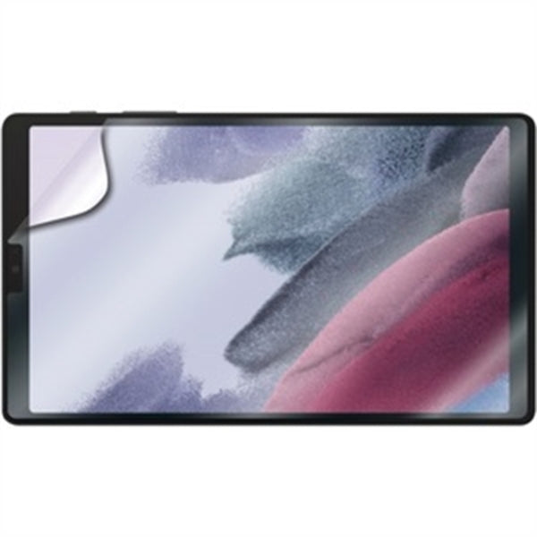 A Targus Scratch-Resistant Antimicrobial Screen Protector for Samsung Galaxy Tab A7 8.7" on it.