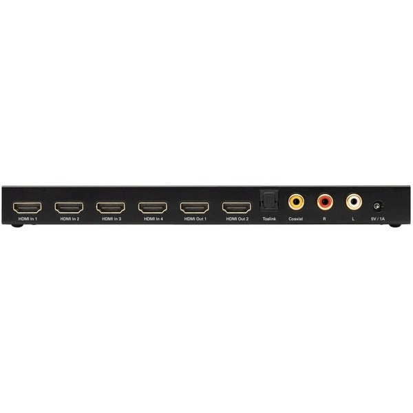 Tripp Lite 4x2 HDMI Matrix Switch/Splitter with Audio Extractor 4K @ 60Hz