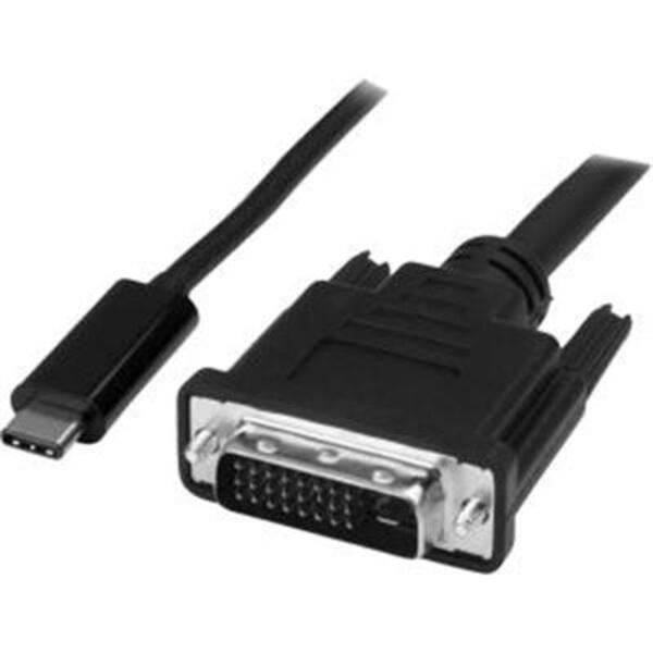 A StarTech.com 3.3 ft / 1 m USB-C to DVI Cable - USB Type-C Video Adapter Cable - 1920 x 1200 - Black.