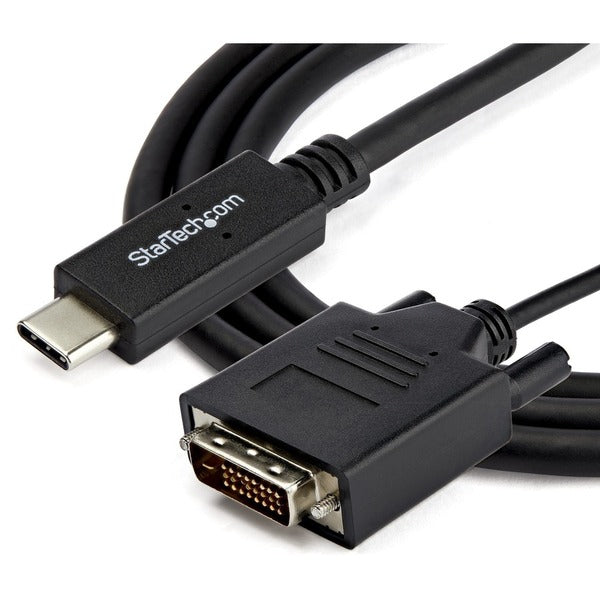 A StarTech.com 3.3 ft / 1 m USB-C to DVI Cable - USB Type-C Video Adapter Cable - 1920 x 1200 - Black.