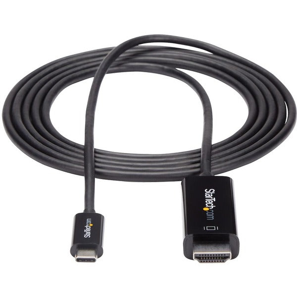 StarTech.com 6ft (2m) USB C to HDMI Cable - 4K 60Hz USB Type C DP Alt Mode to HDMI 2.0 Video Display Adapter Cable - Works w/Thunderbolt 3.