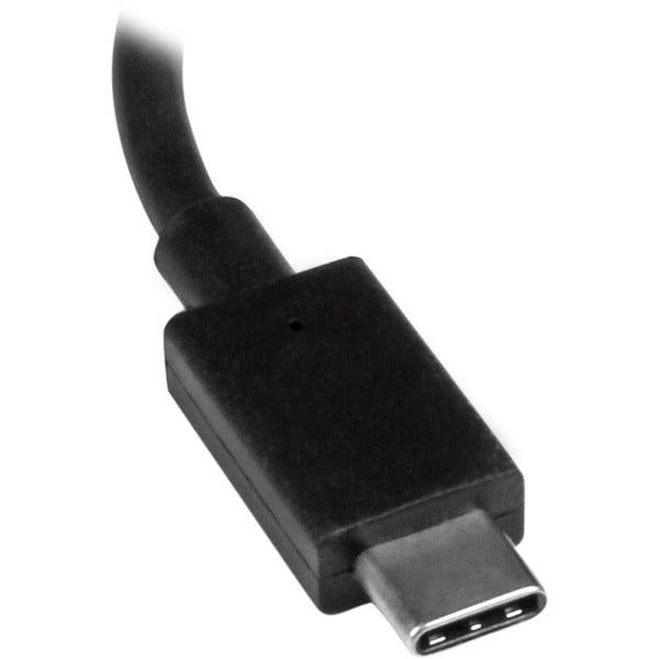 A black StarTech.com - USB-C to HDMI Adapter - 4K 30Hz - Black - USB Type-C to HDMI Adapter - USB 3.1 - Thunderbolt 3 Compatible.