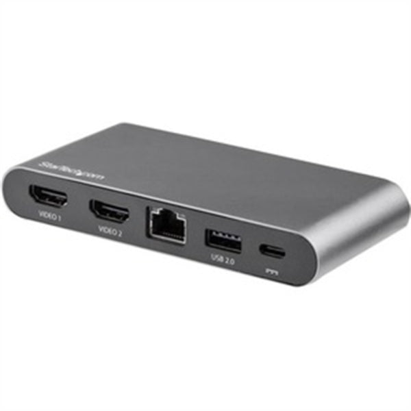 Star Tech.com USB C Dock - 4K Dual Monitor HDMI USB-C Docking Station - 100W Power Delivery Passthrough, GbE, 2x USB-A - Multiport Adapter.