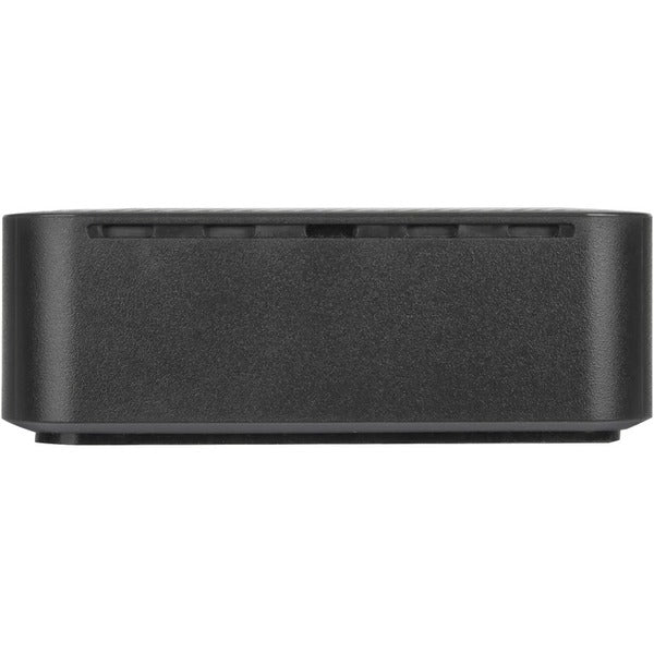 A black Targus Universal USB-C DV4K Docking Station with 65W Power Delivery laptop case with a usb port.