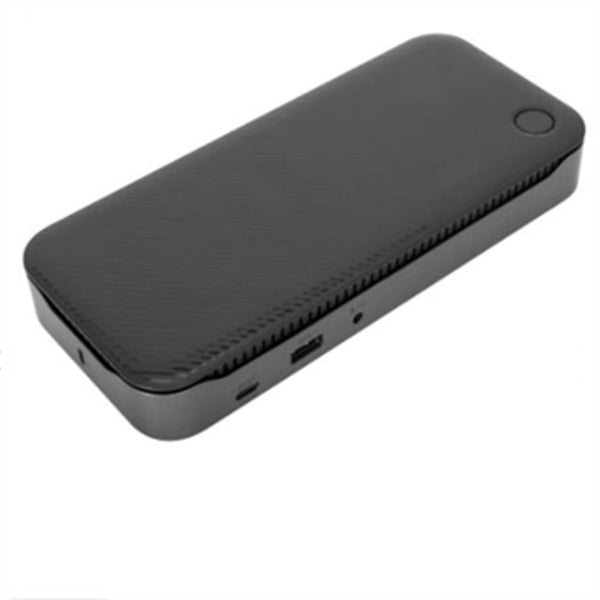 A Targus USB-C Hybrid Quad 4K (QV4K) Docking Station with 100W PD on a white background.
